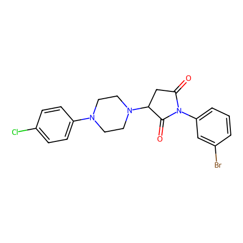 1-(3-Bromophenyl)-3-[4-(4-chlorophenyl)piperazin-1-yl]pyrrolidine-2,5-dione structure