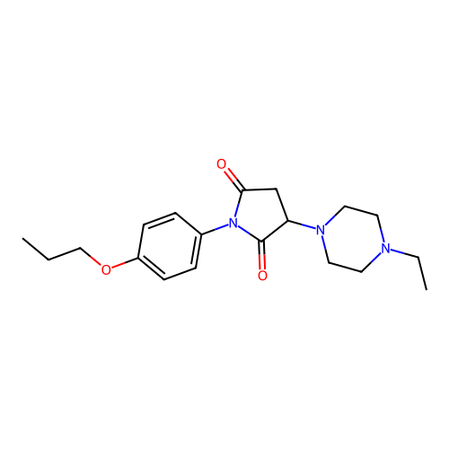 3-(4-Ethylpiperazin-1-yl)-1-(4-propoxyphenyl)pyrrolidine-2,5-dione structure