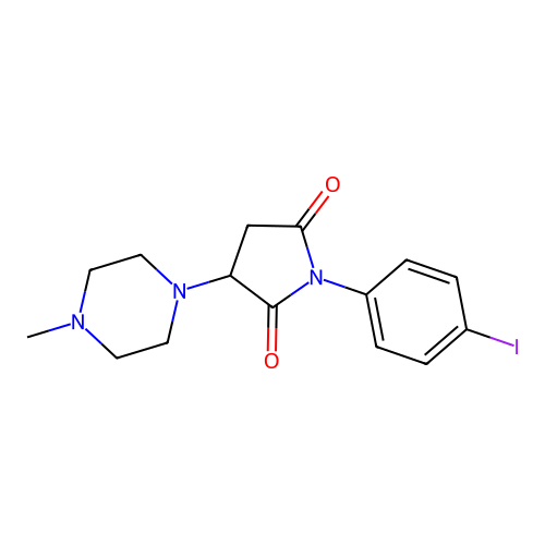 1-(4-Iodophenyl)-3-(4-methylpiperazin-1-yl)pyrrolidine-2,5-dione structure