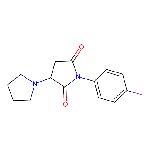 1'-(4-Iodo-phenyl)-[1,3']bipyrrolidinyl-2',5'-dione structure