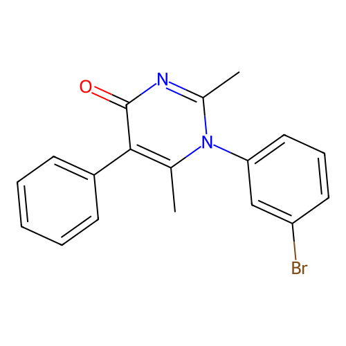 1-(3-bromophenyl)-2,6-dimethyl-5-phenyl-4(1H)-pyrimidinone structure