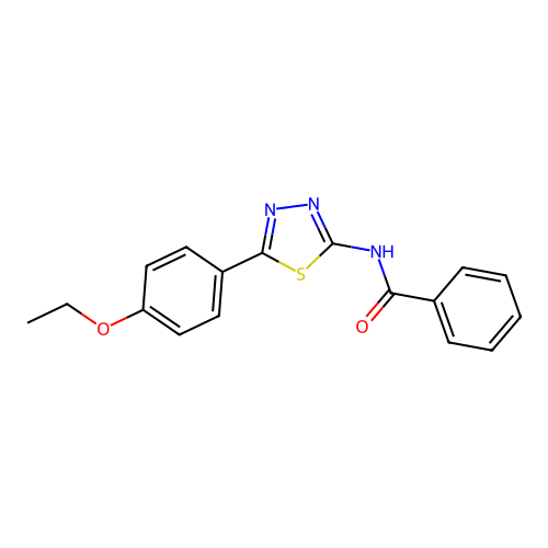 N-[5-(4-ethoxyphenyl)-1,3,4-thiadiazol-2-yl]benzamide structure