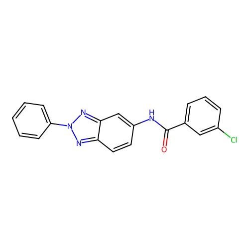 3-chloro-N-(2-phenyl-2H-benzotriazol-5-yl)benzamide structure