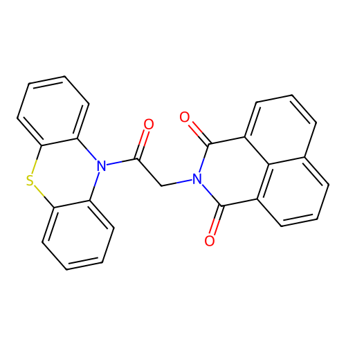2-[2-oxo-2-(10H-phenothiazin-10-yl)ethyl]-1H-benzo[de]isoquinoline-1,3(2H)-dione structure