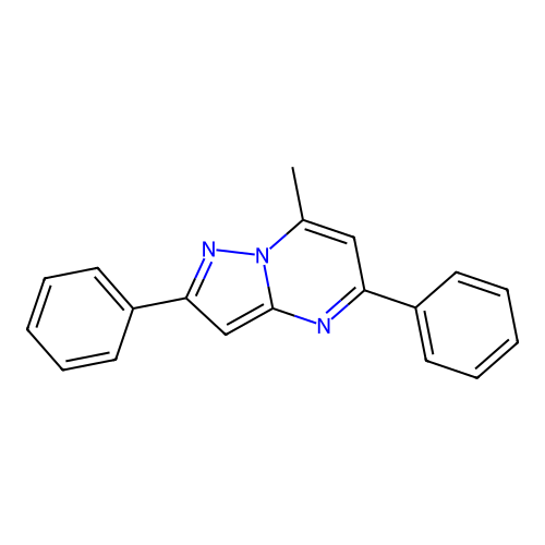 7-Methyl-2,5-diphenylpyrazolo[1,5-a]pyrimidine structure