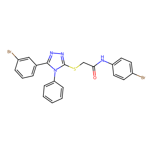 C22H16Br2N4OS structure