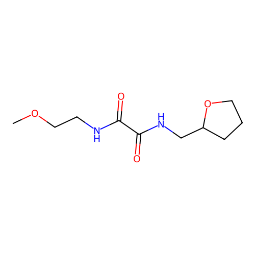N-(2-methoxyethyl)-N'-(tetrahydrofuran-2-ylmethyl)ethanediamide structure