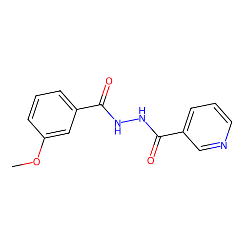 3-methoxy-N'-(3-pyridinylcarbonyl)benzohydrazide structure