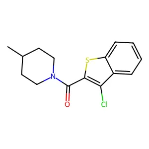1-[(3-Chloro-1-benzothien-2-yl)carbonyl]-4-methylpiperidine structure