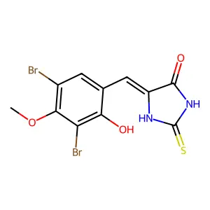 5-(3,5-Dibromo-2-hydroxy-4-methoxybenzylidene)-2-thioxo-4-imidazolidinone structure