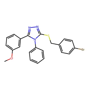 3-[(4-Bromophenyl)methylsulfanyl]-5-(3-methoxyphenyl)-4-phenyl-1,2,4-triazole structure