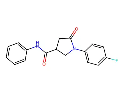 1-(4-fluorophenyl)-5-oxo-N-phenylpyrrolidine-3-carboxamide structure