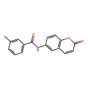 3-methyl-N-(2-oxo-2H-chromen-6-yl)benzamide structure