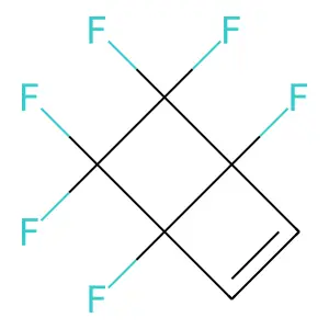 1,4,5,5,6,6-Hexafluorobicyclo[2.2.0]hex-2-ene structure