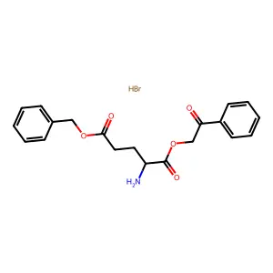 L-Glutamic acid, 1-(2-oxo-2-phenylethyl) 5-(phenylmethyl) ester, hydrobromide structure