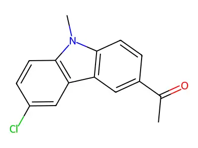 1-(6-Chloro-9-methyl-9H-carbazol-3-yl)ethanone structure