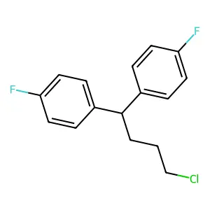 1,1'-(4-Chlorobutylidene)bis(4-fluorobenzene) structure