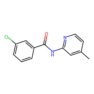 3-chloro-N-(4-methylpyridin-2-yl)benzamide structure
