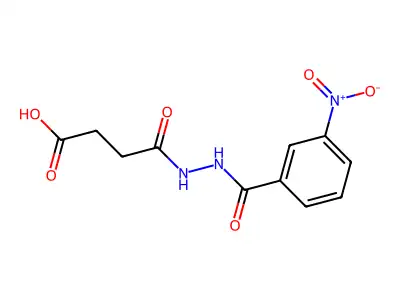 Butanedioic acid, mono[2-(3-nitrobenzoyl)hydrazide] structure