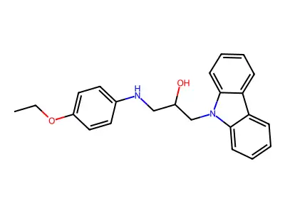 1-(9H-carbazol-9-yl)-3-[(4-ethoxyphenyl)amino]propan-2-ol structure