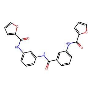 N-[3-[[3-(furan-2-carbonylamino)phenyl]carbamoyl]phenyl]furan-2-carboxamide structure