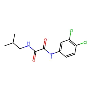 N'-(3,4-dichlorophenyl)-N-(2-methylpropyl)oxamide structure