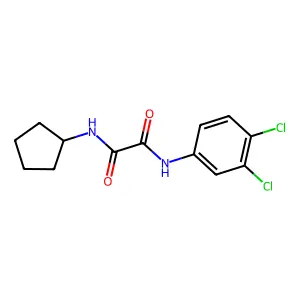 N-cyclopentyl-N'-(3,4-dichlorophenyl)oxamide structure