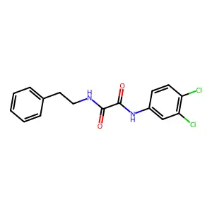 N-(3,4-dichlorophenyl)-N'-(2-phenylethyl)ethanediamide structure