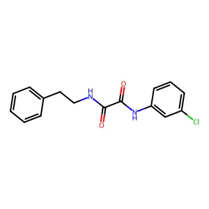 N-(3-chlorophenyl)-N'-(2-phenylethyl)ethanediamide structure