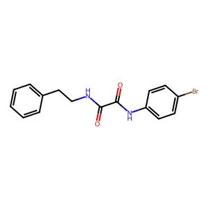 N-(4-bromophenyl)-N'-(2-phenylethyl)ethanediamide structure