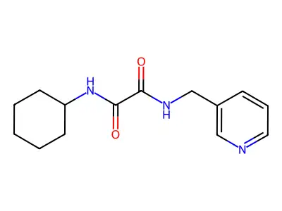 N'-cyclohexyl-N-(pyridin-3-ylmethyl)oxamide structure