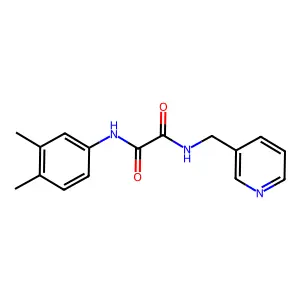 N-(3,4-dimethylphenyl)-N'-(pyridin-3-ylmethyl)ethanediamide structure
