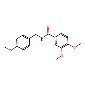 3,4-Dimethoxy-N-[(4-methoxyphenyl)methyl]benzamide structure