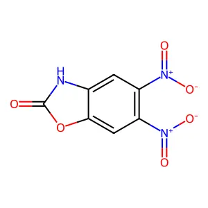 5,6-dinitro-3H-1,3-benzoxazol-2-one structure