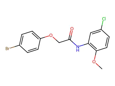 2-(4-bromophenoxy)-N-(5-chloro-2-methoxyphenyl)acetamide structure