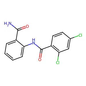 N-(2-(Aminocarbonyl)phenyl)-2,4-dichlorobenzamide structure