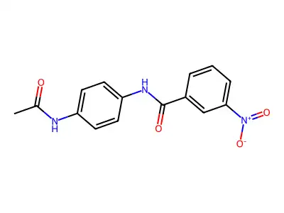 N-(4-acetamidophenyl)-3-nitrobenzamide structure