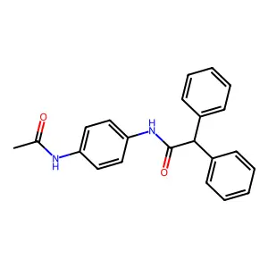 N-[4-(acetylamino)phenyl]-2,2-diphenylacetamide structure