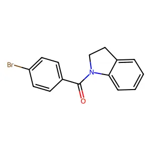 1-(4-bromobenzoyl)-2,3-dihydro-1H-indole structure
