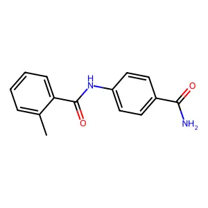 N-(4-carbamoylphenyl)-2-methylbenzamide structure