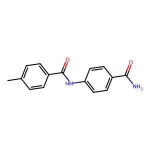 N-(4-carbamoylphenyl)-4-methylbenzamide structure
