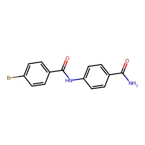 4-bromo-N-(4-carbamoylphenyl)benzamide structure