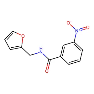 N-(furan-2-ylmethyl)-3-nitrobenzamide structure