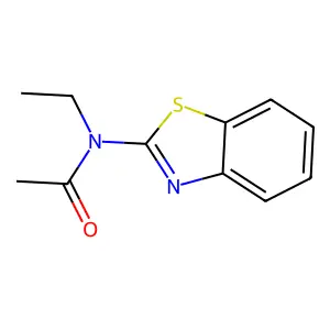 N-(1,3-benzothiazol-2-yl)-N-ethylacetamide structure