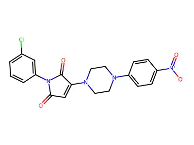 1-(3-Chlorophenyl)-3-[4-(4-nitrophenyl)piperazin-1-yl]pyrrole-2,5-dione structure
