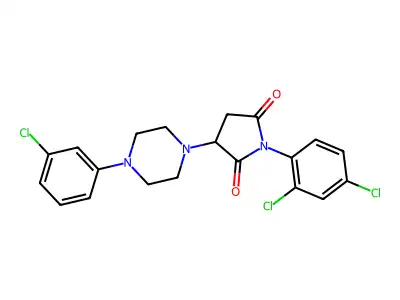 3-[4-(3-Chlorophenyl)piperazin-1-yl]-1-(2,4-dichlorophenyl)pyrrolidine-2,5-dione structure