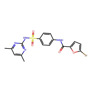 5-bromo-N-{4-[(4,6-dimethylpyrimidin-2-yl)sulfamoyl]phenyl}furan-2-carboxamide structure
