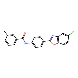N-[4-(5-chloro-1,3-benzoxazol-2-yl)phenyl]-3-methylbenzamide structure