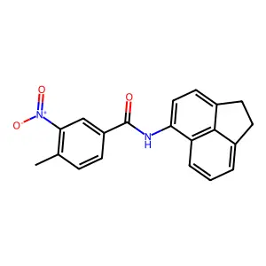 N-(1,2-dihydroacenaphthylen-5-yl)-4-methyl-3-nitrobenzamide structure
