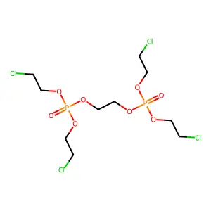 Tetrakis(2-chloroethyl) ethane-1,2-diyl bis(phosphate) structure